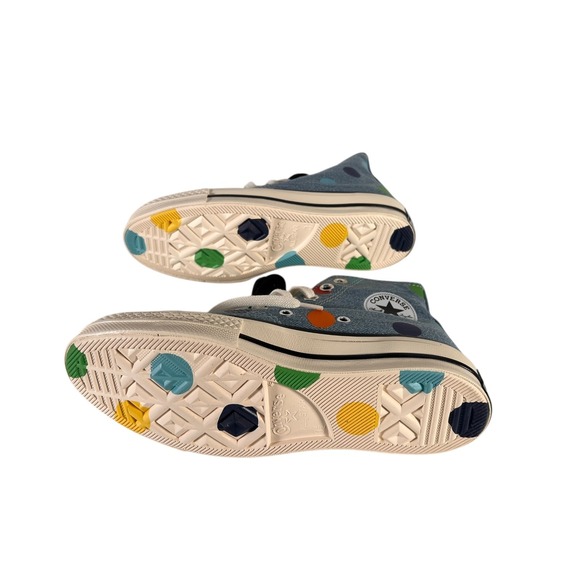 NEW Converse Golf Wang Chuck 70 Hi Blue Polka Dot Size 3.5 170011C Blue Denim - Picture 4 of 9